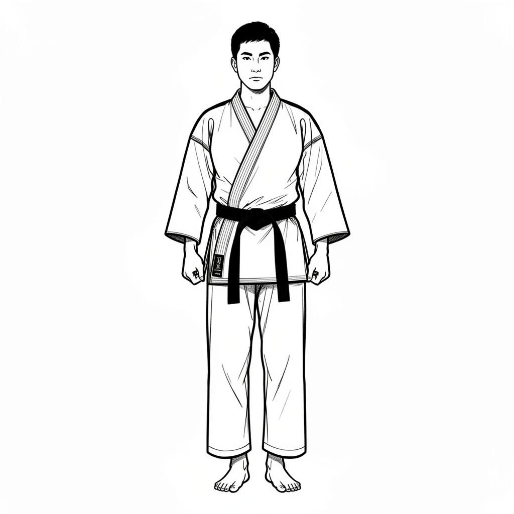 صورة توضيحية لحركة هيسوكو داتشي (Heisoku Dachi) في كاراتيه شوتوكان